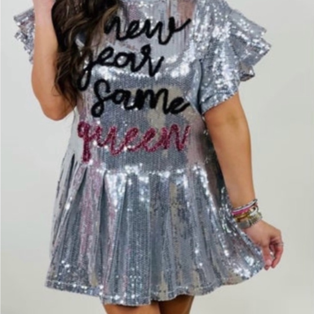 nWOT queen of sparkles sequin dress Small